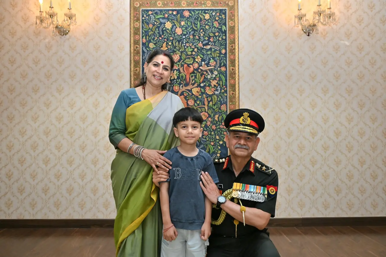 General Upendra Dwivedi with Family