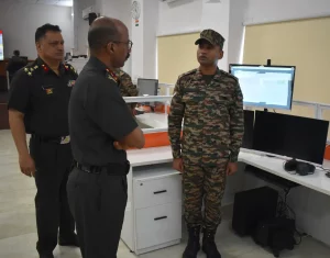 Lt Gen VMB Krishnan Reviewing