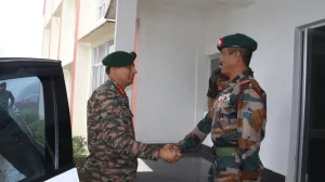 Lt Gen Kalia Shaking Hands