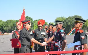 Major General Sachin Malik Shaking Hands