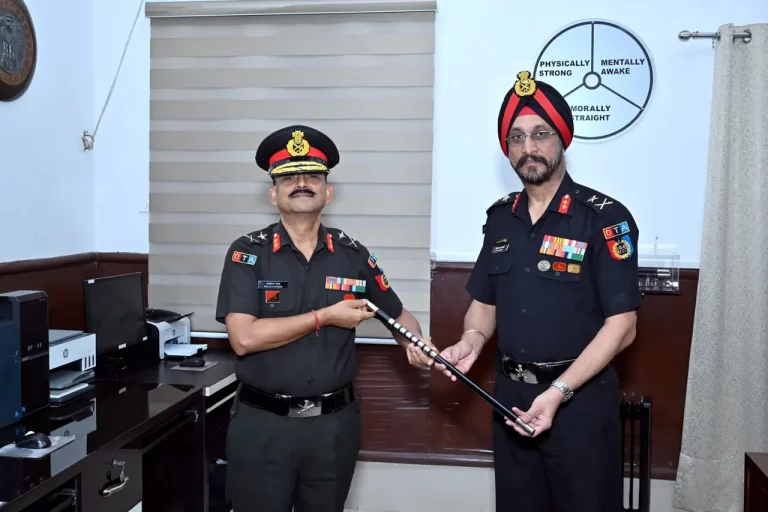 Maj Gen Sarabjit Singh Bakshi Taking Over