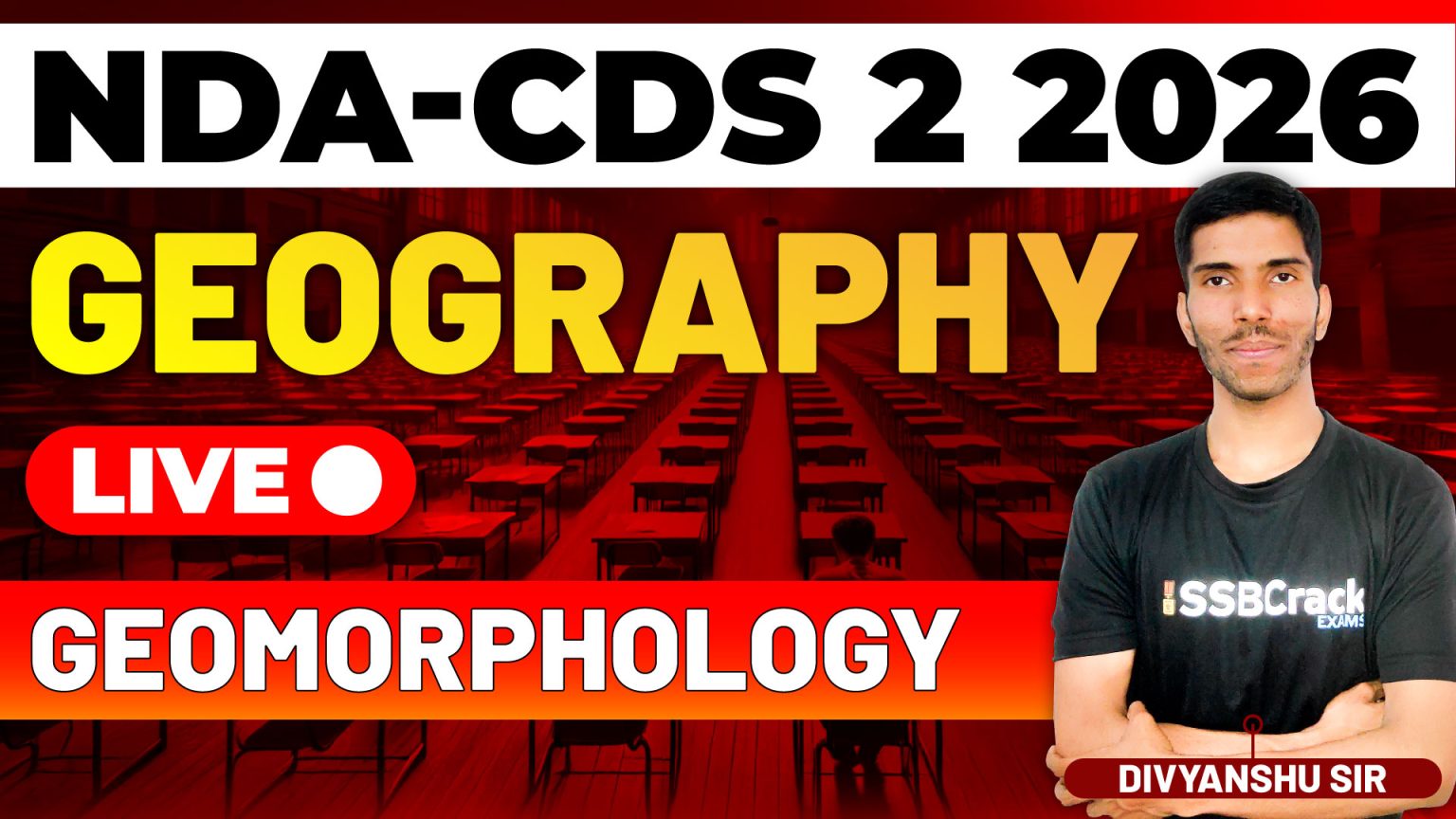 NDA & CDS 2 2026 Exam GK - Geography - Geomorphology