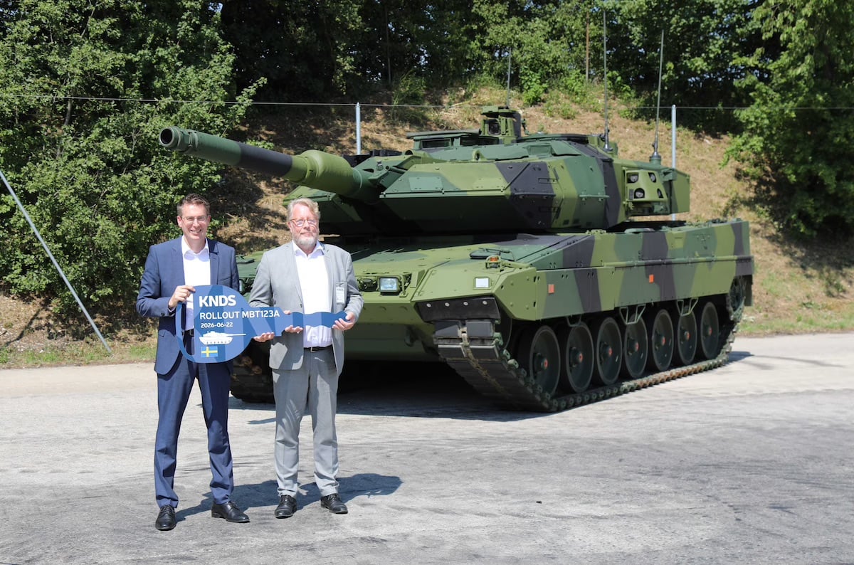 Sweden Receives First Modernized Stridsvagn 123A Main Battle Tank from KNDS