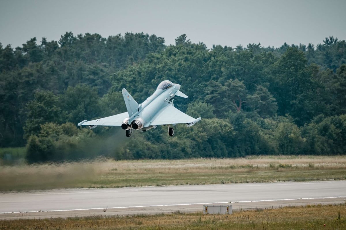 German Air Force's First Tranche 4 Eurofighter Completes Maiden Flight