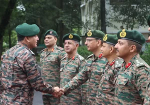 Officers Shaking Hands