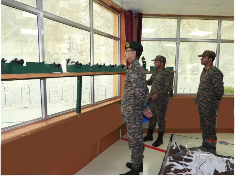 Lt Gen VPS Kaushik Reviewing