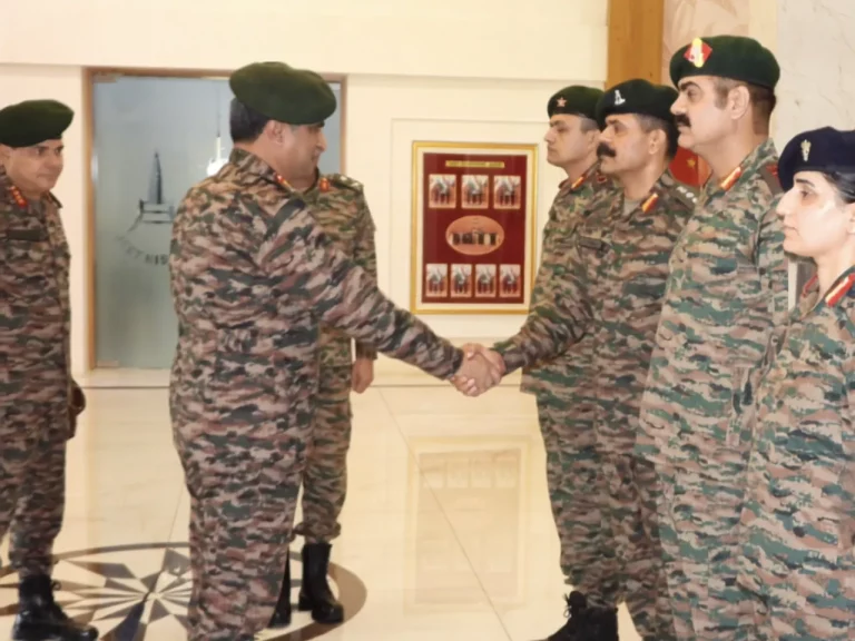 Lt Gen Rajesh Pushkar Shaking Hands