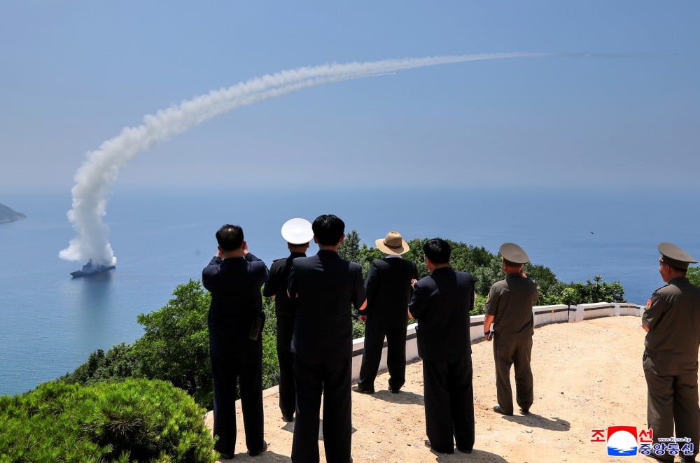North Korea's Kim Jong Un Oversees Weapons Tests of 5,000-Tonne Destroyer Kang Kon