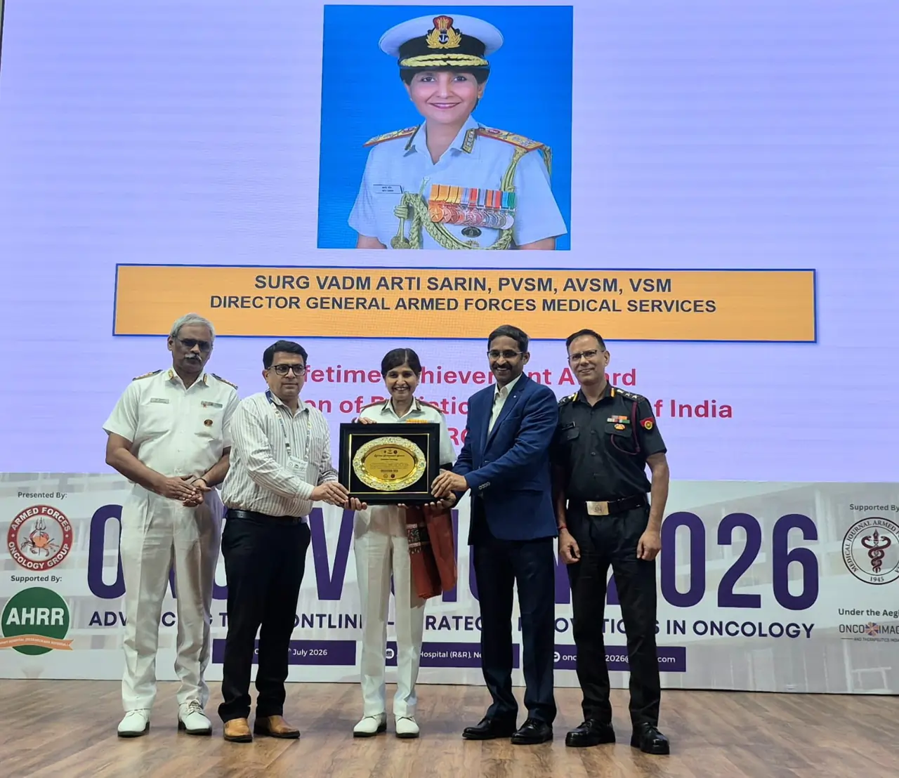 Surg VAdm Arti Sarin Getting Award