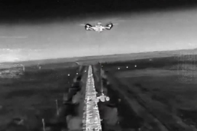 Ukraine Employs Heavy Bomber Drones to Deploy Ground Robots in Combat