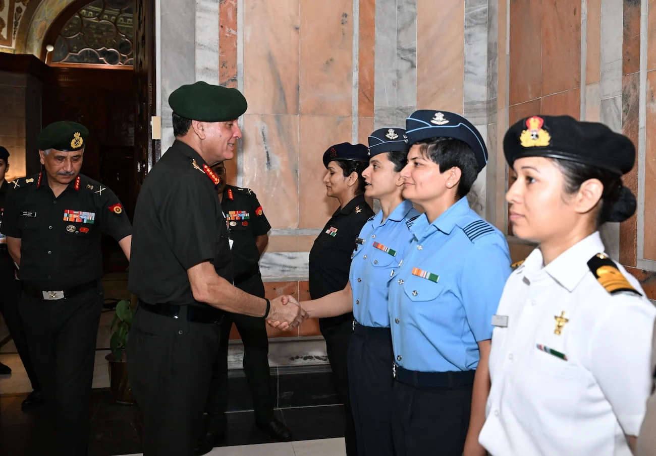 General Dhiraj Seth Meets Trailblazing Women Officers After Historic Tri-Service Global Sailing Expedition